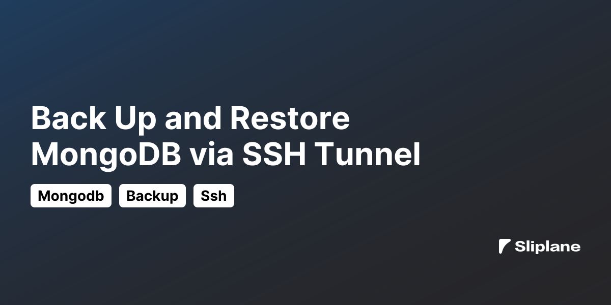 MongoDB-Datenbanken über SSH-Tunnel sichern und wiederherstellen