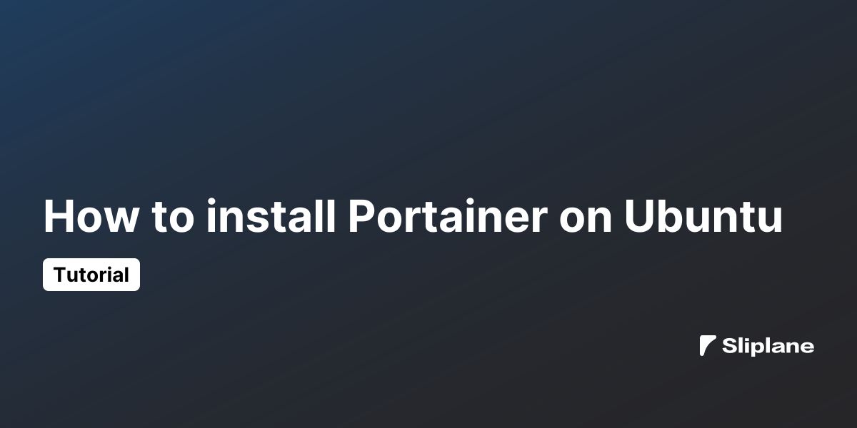 Portainer auf Ubuntu installieren