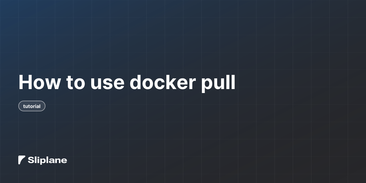 How to use docker pull