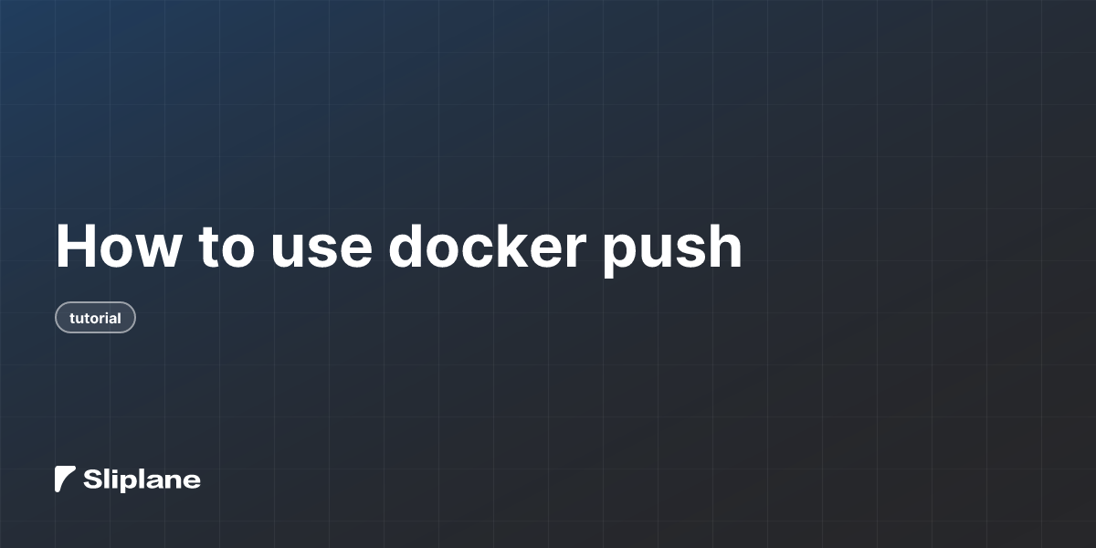 How to use docker push