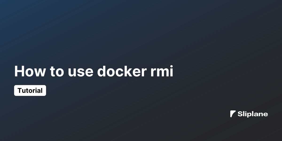 Wie du `docker rmi` verwendest