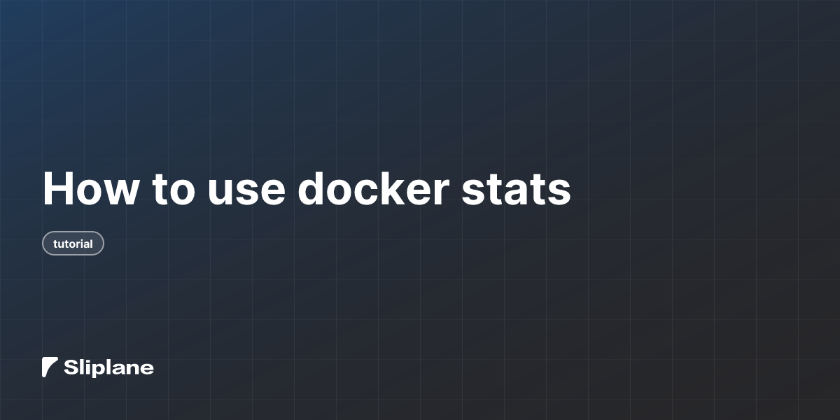 How to use docker stats
