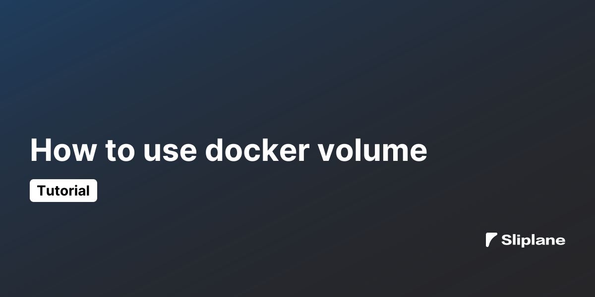 Wie man Docker Volumes nutzt