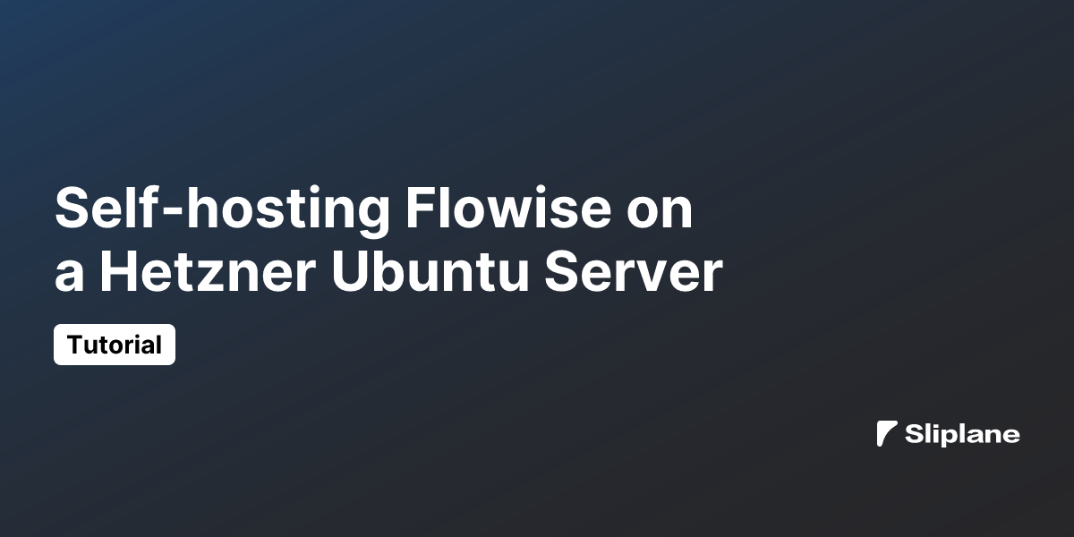 Self-hosting Flowise on a Hetzner Ubuntu Server
