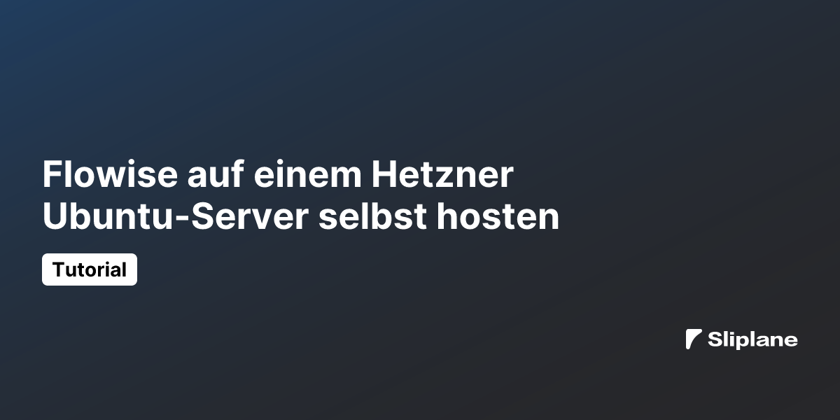Flowise auf einem Hetzner Ubuntu-Server selbst hosten