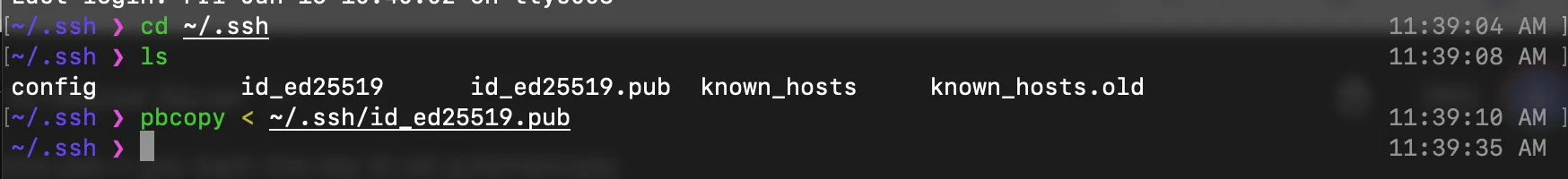 SSH-Schlüssel kopieren