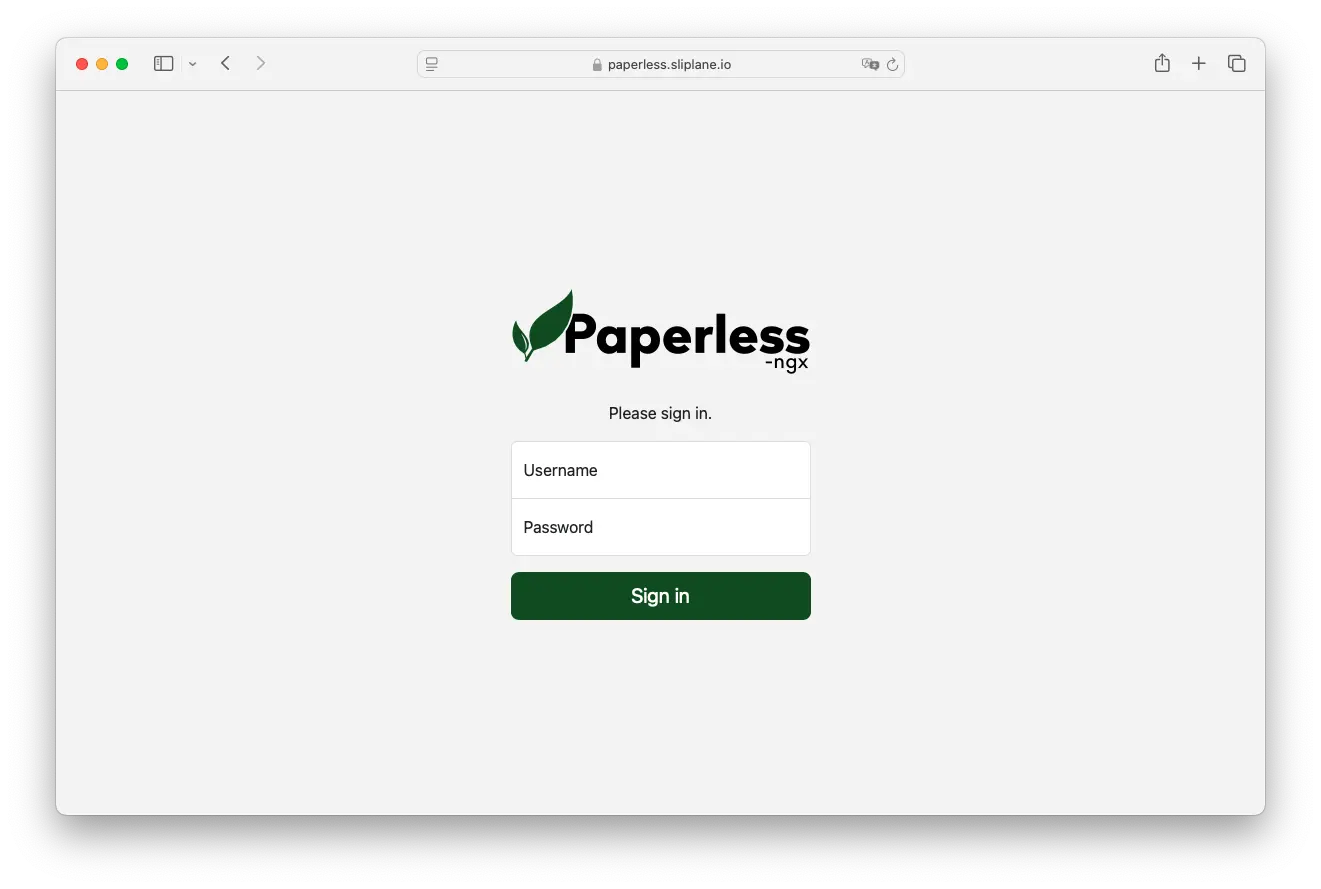 paperless-ngx Login